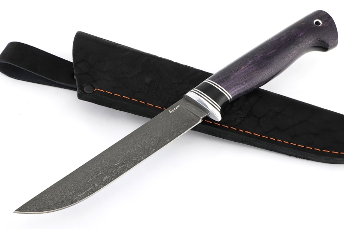 Нож Зубатка (булат, карельская берёза)