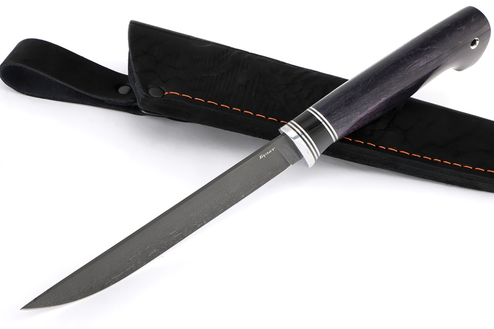 Нож Зубатка (булат, карельская берёза)