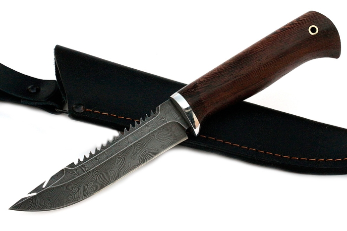 Нож Судак малый (дамаск, венге)