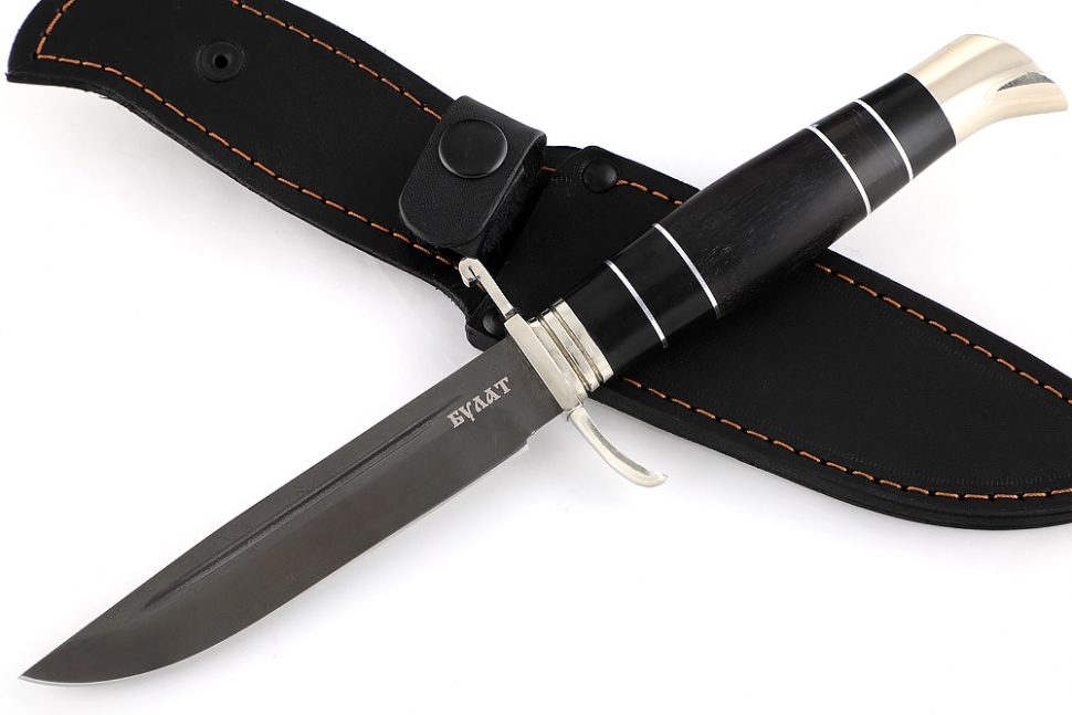 Финка НКВД (булат, рукоять наборная чёрный граб - литьё)