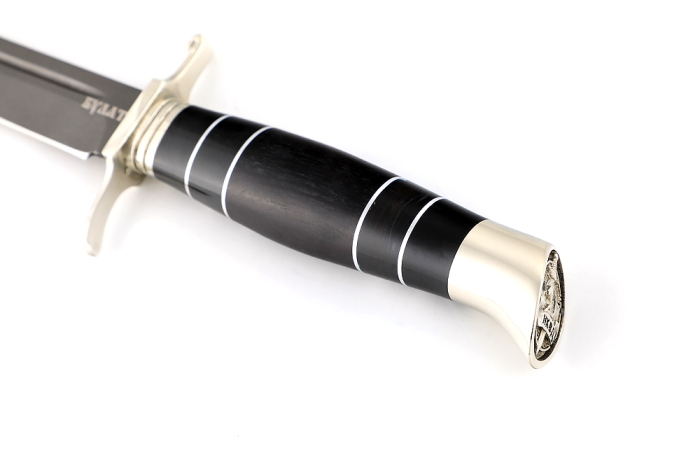 Финка НКВД (булат, рукоять наборная чёрный граб - литьё)