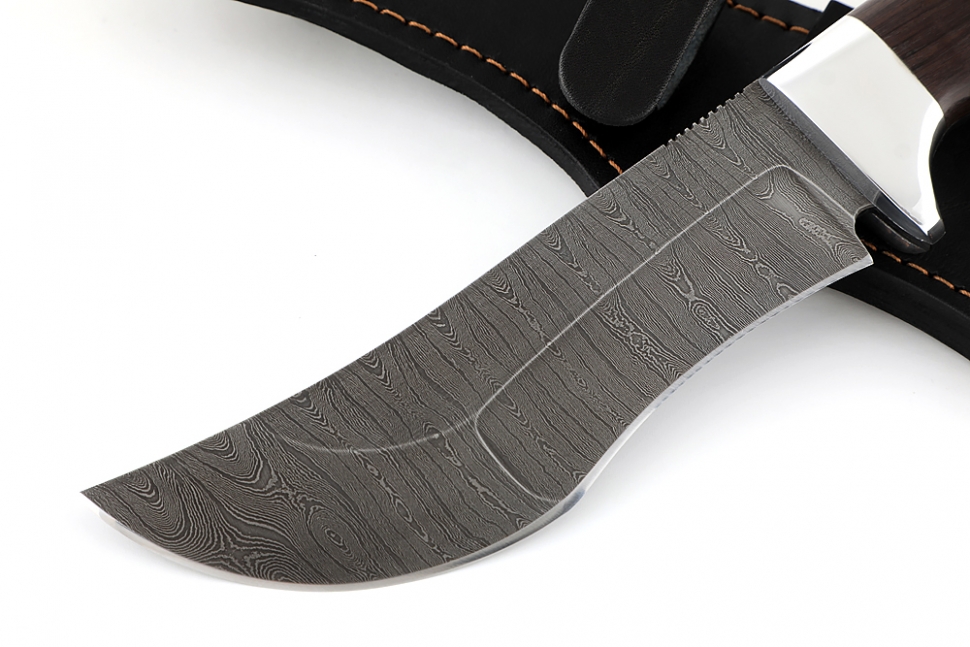 Нож Легионер (дамаск, чёрный граб-дюраль) цельнометаллический