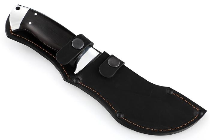 Нож Легионер (дамаск, чёрный граб-дюраль) цельнометаллический