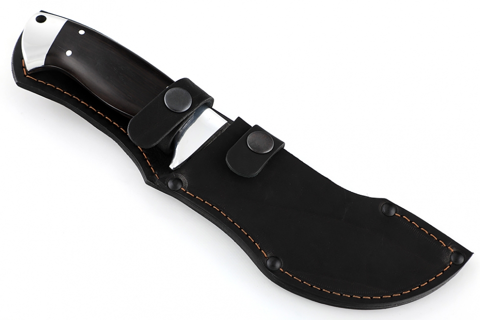 Нож Легионер (дамаск, чёрный граб-дюраль) цельнометаллический