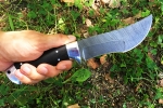 Нож Легионер (дамаск, чёрный граб-дюраль) цельнометаллический - Нож Легионер (дамаск, чёрный граб-дюраль) цельнометаллический