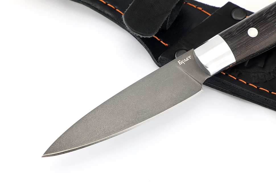 Нож Шеф малый - овощной (булат, цельнометаллический; рукоять - венге)