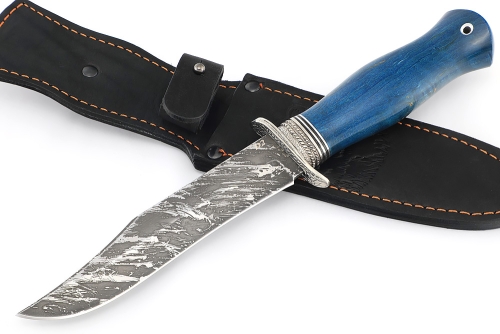 Нож Гладиатор (D2, карельская берёза синяя)