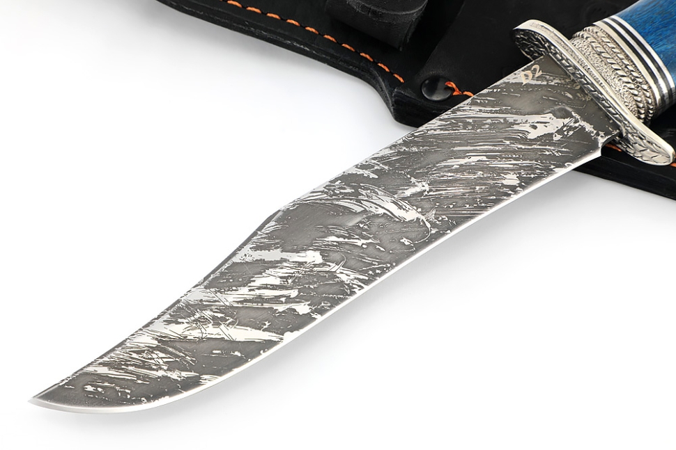 Нож Гладиатор (D2, карельская берёза синяя)