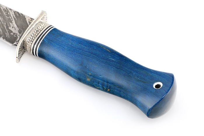 Нож Гладиатор (D2, карельская берёза синяя)