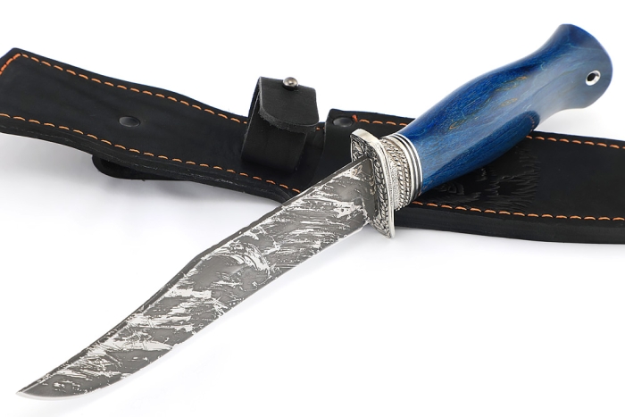 Нож Гладиатор (D2, карельская берёза синяя)