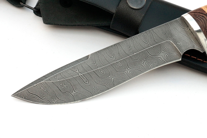 Нож Флагман (дамаск, береста)