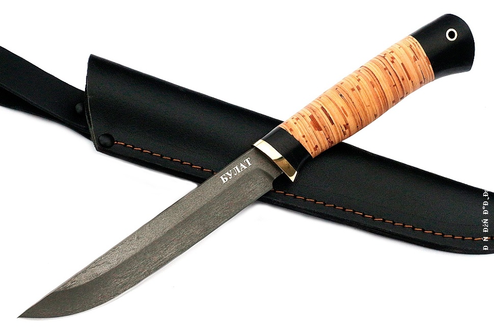 Нож Зубатка-2 (булат, береста)