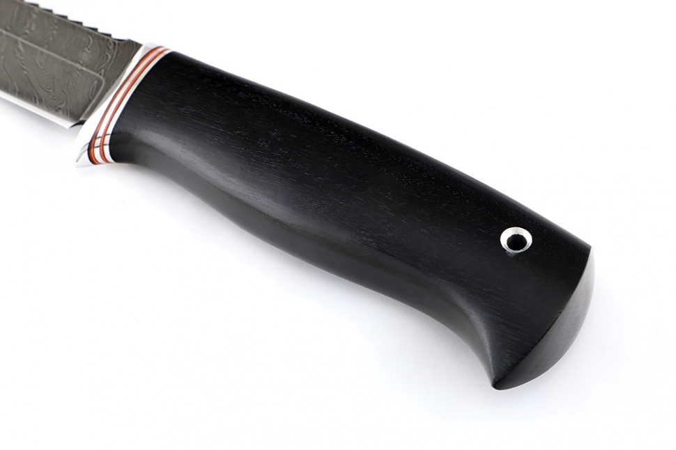 Нож Судак малый (дамаск, чёрный граб) без экстракторов