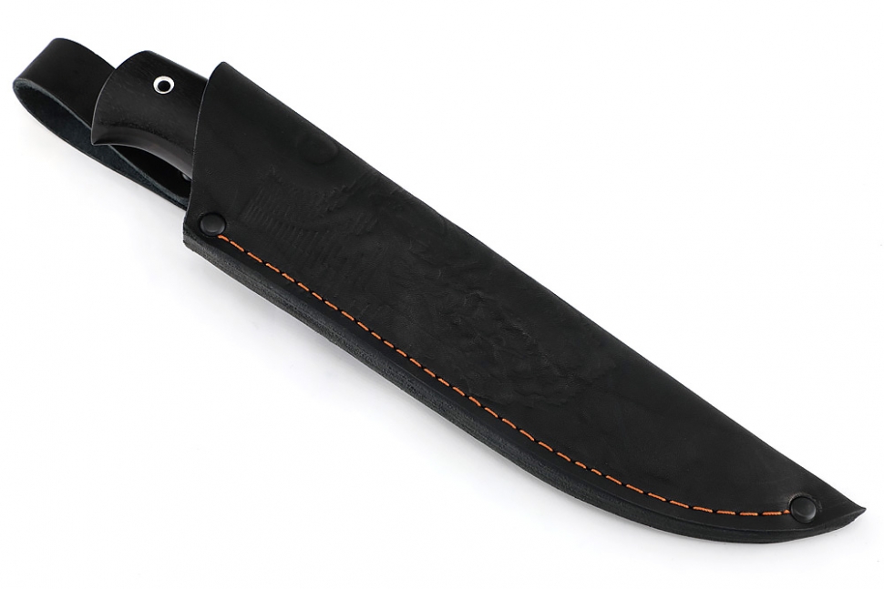 Нож Судак малый (дамаск, чёрный граб) без экстракторов
