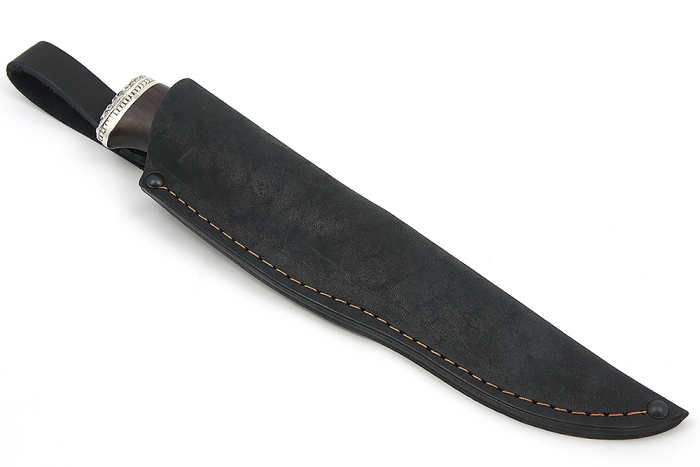 Нож Судак большой (Elmax, чёрный граб - мельхиор)