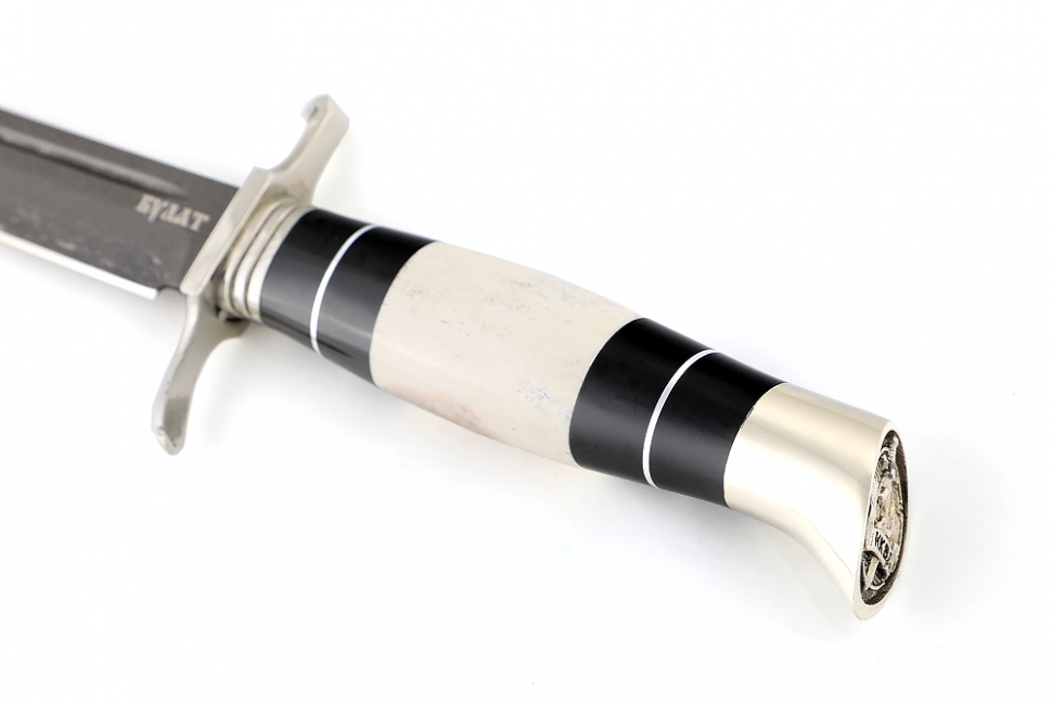 Финка НКВД (булат, рукоять наборная рог лося - литьё)