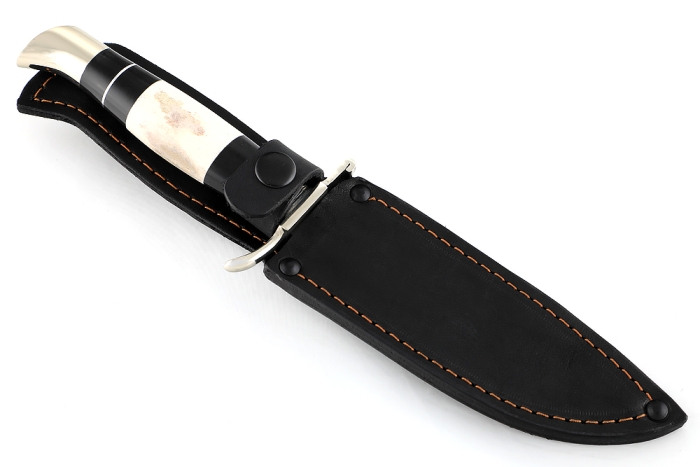 Финка НКВД (булат, рукоять наборная рог лося - литьё)