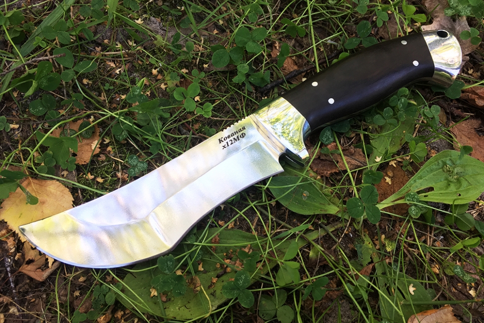 Нож Легионер (х12МФ, чёрный граб) цельнометаллический