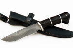 Нож Флагман (дамаск, чёрный граб) - Нож Флагман (дамаск, чёрный граб)