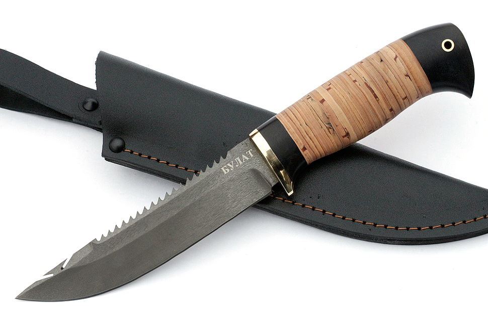 Нож Судак большой (булат, береста)