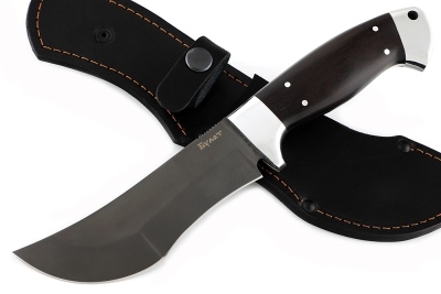 Нож Легионер (булат, чёрный граб - дюраль) цельнометаллический