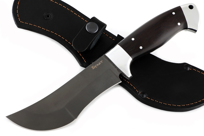 Нож Легионер (булат, чёрный граб - дюраль) цельнометаллический