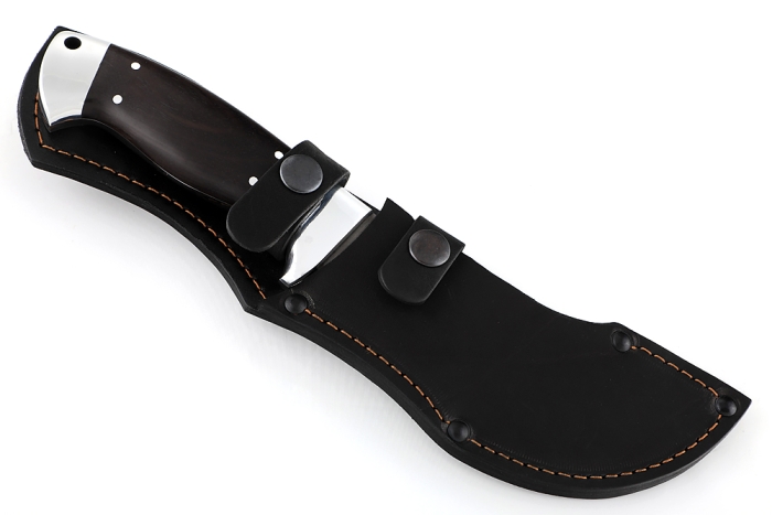 Нож Легионер (булат, чёрный граб - дюраль) цельнометаллический