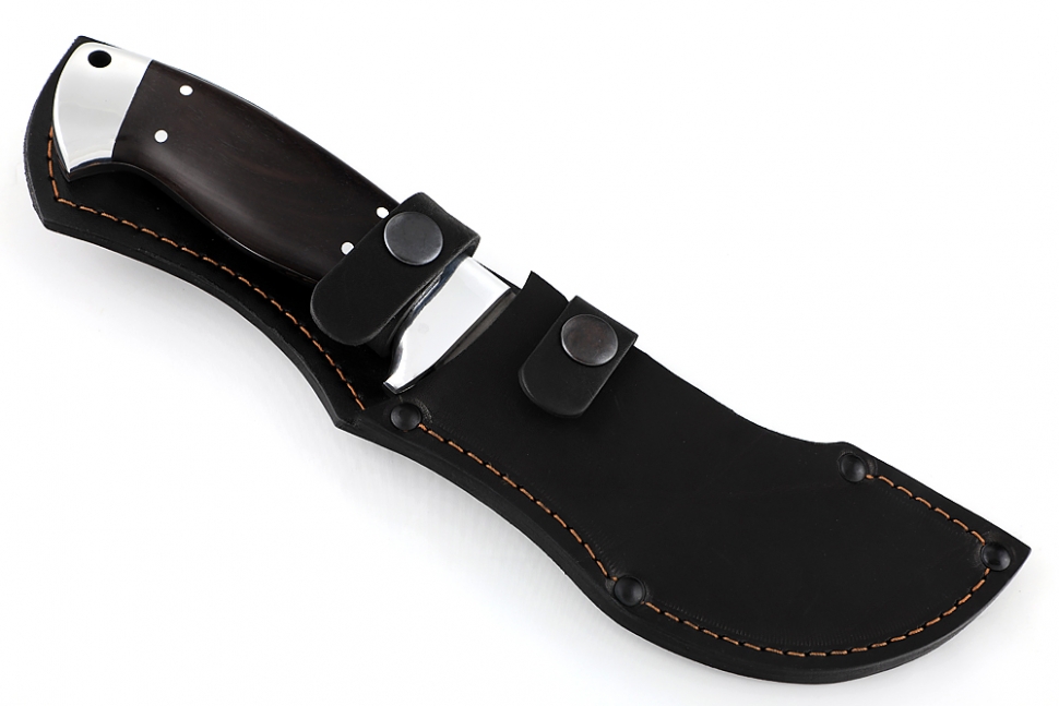 Нож Легионер (булат, чёрный граб - дюраль) цельнометаллический