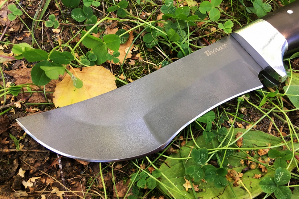 Нож Легионер (булат, чёрный граб - дюраль) цельнометаллический