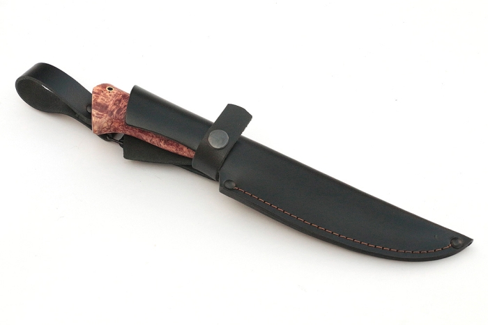 Нож Флагман (дамаск, карельская берёза)