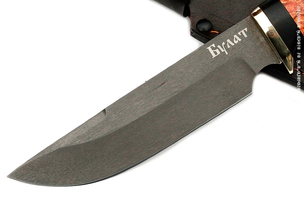 Нож Лесной (булат, карельская берёза)