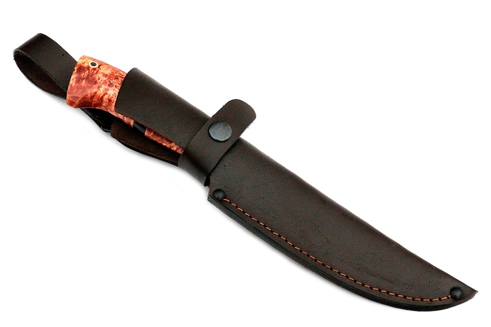 Нож Лесной (булат, карельская берёза)