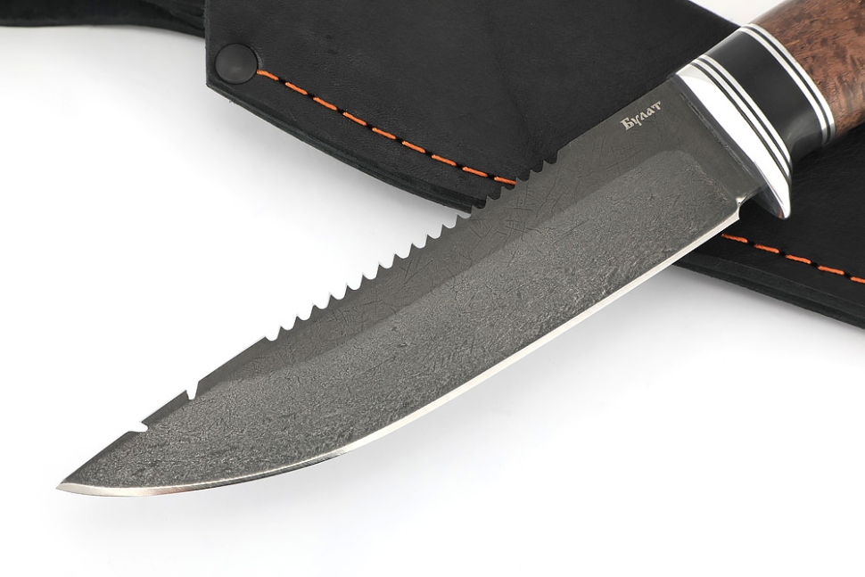 Нож Судак большой (булат, карельская берёза)