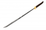 Нож Японец (кованая х12МФ, рукоять венге, цуба латунь, вставки из белого акрила) деревянные ножны - Катана фото