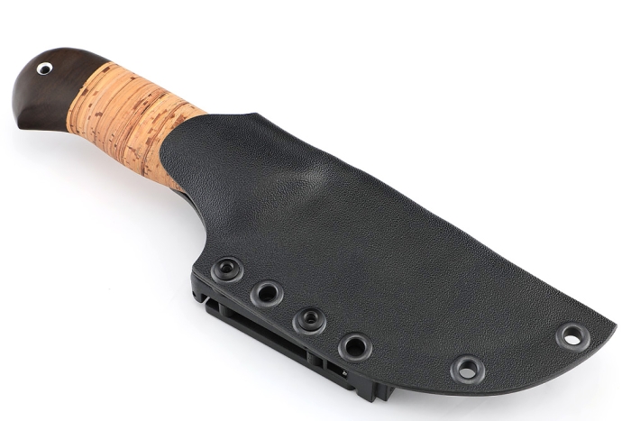 Нож Потрошитель (дамаск, береста) ножны из кайдекса