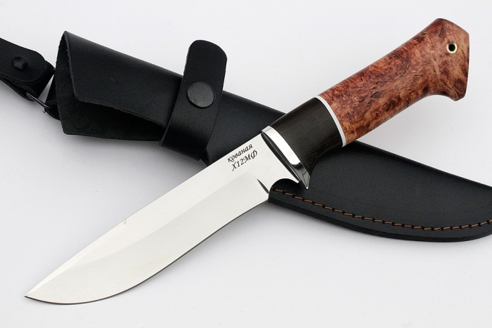Нож Флагман (х12МФ, карельская берёза)