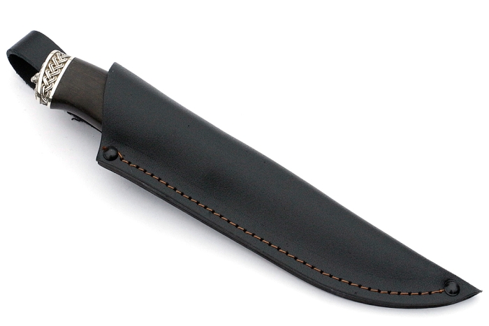 Нож Судак большой (булат, чёрный граб - мельхиор)