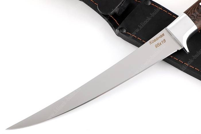 Нож Шеф-повар №7 (95х18, цельнометаллический; рукоять - венге)