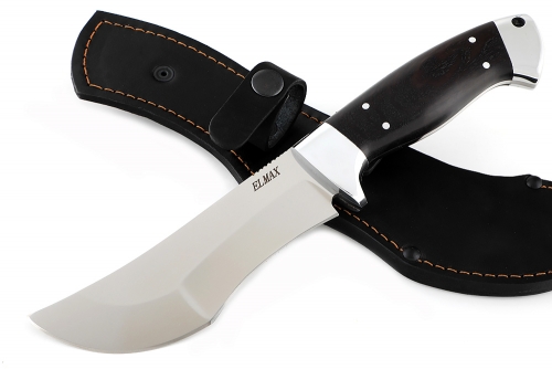Нож Легионер (порошковая сталь Elmax, чёрный граб - дюраль) цельнометаллический