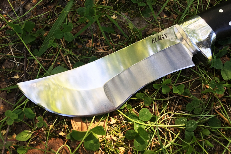 Нож Легионер (порошковая сталь Elmax, чёрный граб - дюраль) цельнометаллический