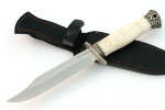 Нож Гладиатор (порошковая сталь ELMAX, рог лося - мельхиор), резьба ручной работы - Нож Гладиатор (порошковая сталь ELMAX, рог лося - мельхиор), резьба ручной работы