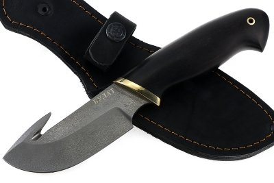 Нож Потрошитель (булат, чёрный граб)