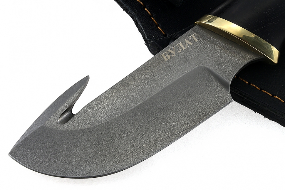 Нож Потрошитель (булат, чёрный граб)