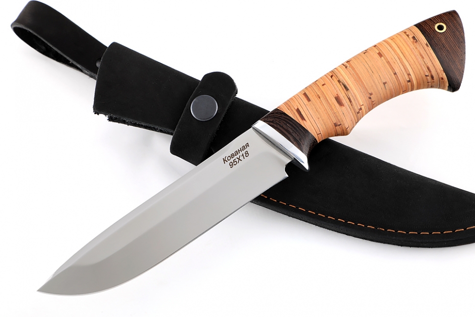 Нож Скат (95х18, береста)