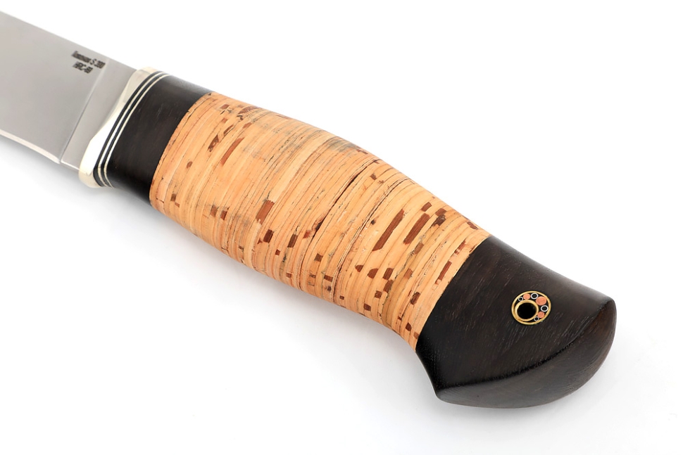 Нож Скорпион (порошковая сталь S390, береста) формованные ножны