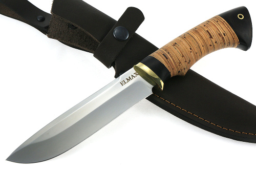 Нож Скат (порошковая сталь Elmax, береста) - купить нож, фото, цена, доставка.