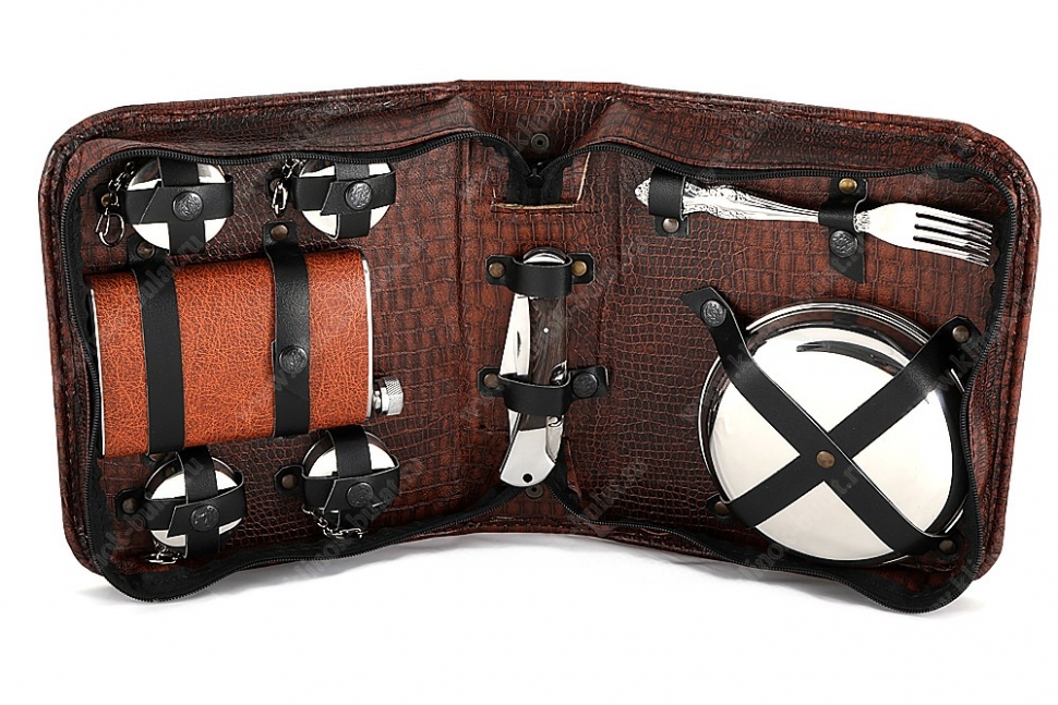 Борсетка из искусственной кожи на 4 персоны