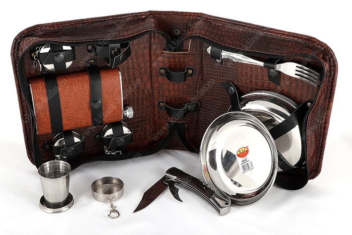 Борсетка из искусственной кожи на 4 персоны