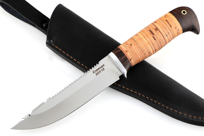 Нож Судак большой (95х18, береста)