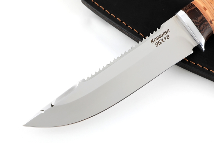 Нож Судак большой (95х18, береста)
